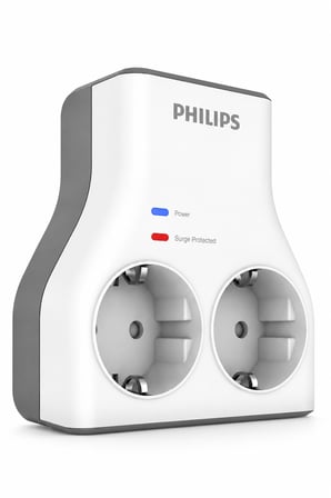 Philips CHP7022W/62 İkili Akım Korumalı Priz 1140J Aşırı Gerilim Koruma