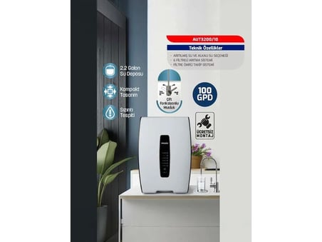 Dijital Ekran Pompalı Su Arıtma Cihazı Aut3200/10 (100 Gpd)