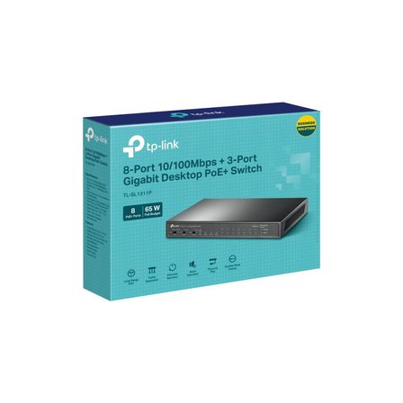 TP-Link TL-SL1311P, 8-Port 10/100Mbps + 3-Port Gigabit Des