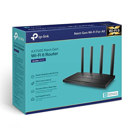Tp-Link Archer AX12 AX1500 1200Mbps Dual Band Gigabit Wifi 6 Router