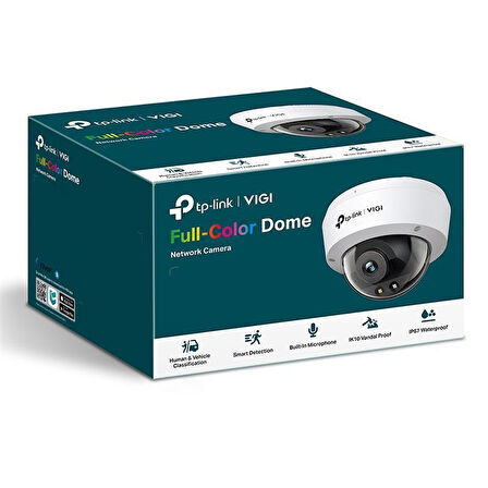 TP-Link VIGI C240(2.8mm) 4MP Full-Color Dome IP Kamera 1/3",30fps,FHD,H265+,PoE