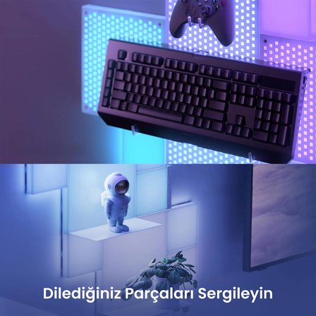 Nanoleaf Kare Blok Akıllı RGBW Duvar Paneli Başlangıç Paketi App Kontrollü,10 Parça, Google Home, Alexa, Razer Chroma, Apple Home Destekli