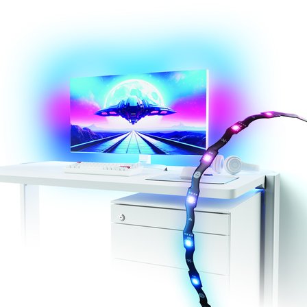 Nanoleaf 4D Monitör Arkası Akıllı RGB Şerit Led, USB Girişli 2.5M