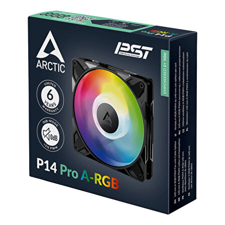 Arctic P14 Pro ARGB 140mm 2500RPM 110CFM Yüksek Performans Kasa Fanı (ACFAN00315A)