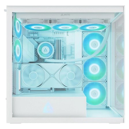 ARCTIC Xtender Vert.GPU White Tinted Glass ACPCC00017A  E-ATX  RGB Mirror Tempered Glass 5 Fan Beyaz Gaming Kasa