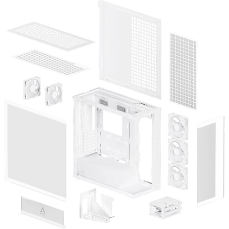 ARCTIC Xtender Vert.GPU White Tinted Glass ACPCC00017A  E-ATX  RGB Mirror Tempered Glass 5 Fan Beyaz Gaming Kasa