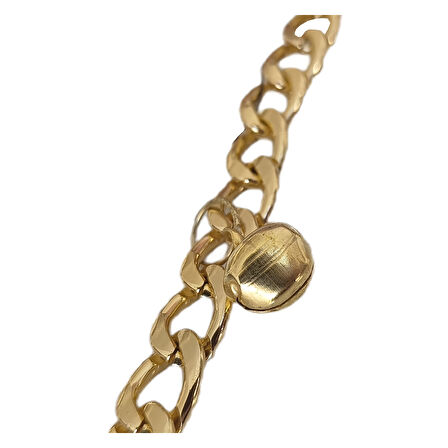 Kedi Ve Köpek Lüx Zincir Kolye 25-30 cm Medium Gold alithestereo