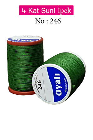 Oyalı 4 Kat Suni İpek İplik İğne Oyası Boncuk İpi Tığ Oyası No:246