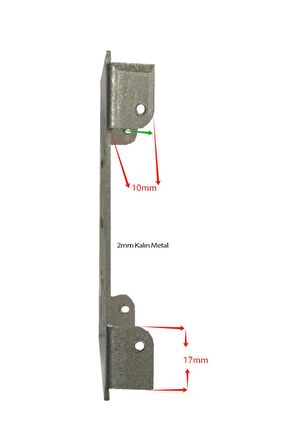 Metal ayak Tabla 100 x65x2 mm Metal ayak 