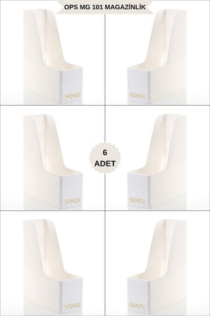 OPS MG 101 MAGAZİNLİK 6'LI SET A4 DEMONTE PLASTİK DİKEY KLASÖR ARŞİV KUTUSU ORGANİZER SAKLAMA DEPOLAMA