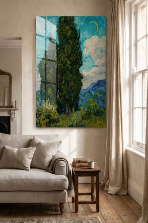 Vincent van Gogh Cypresses –  Doğa Manzarası Post-Empresyonist Klasik Sanat Duvar Tablosu