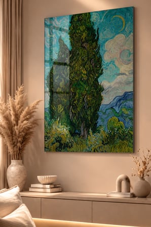 Vincent van Gogh Cypresses –  Doğa Manzarası Post-Empresyonist Klasik Sanat Duvar Tablosu