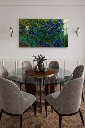 Vincent van Gogh Irises –  Klasik Sanat Dekoratif Cam Tablo