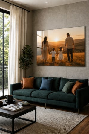 Kişiye Özel Çift Fotoğraf Cam Baskısı – Fotoğraflarınızdan Kişiselleştirilmiş Dekoratif Temperli Cam Tablo