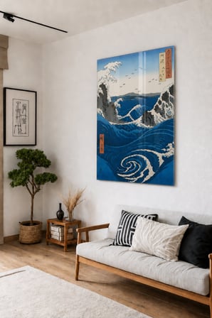 Utagawa Hiroshige Naruto Girdapları Tablo – Japon Sanatı Dalga ve Deniz Dekoratif Duvar Tablosu
