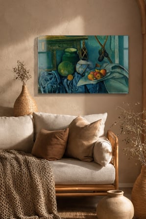 Paul Cézanne Still Life with a Ginger Jar and Eggplants Cam Tablo