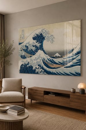 Hokusai The Great Wave off Kanagawa Cam Tablo