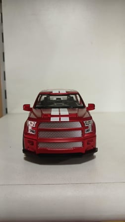 Oyuncak Metal Model  Koleksiyon 1 / 24 Ölçek F 350 Pickup Kırmızı Kamyon 4x4 Işıklı Sesli 