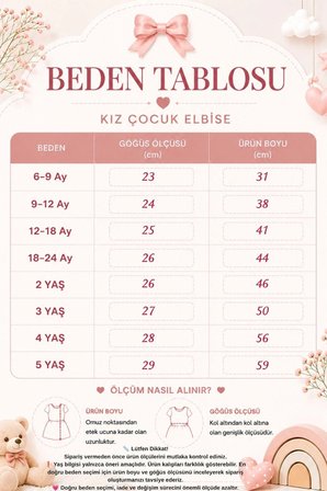 Kız Bebek Lale Figürlü Premium Tül Elbise