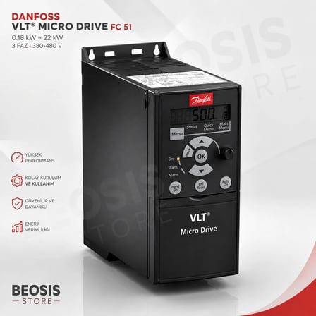 Danfoss 132F0007 2,2 kW FC-051P2K2S2E20H3BXCXXXSXXX