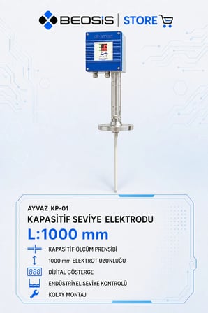 AYVAZ KP-01 Kapasitif Seviye Elektrodu L:1000mm