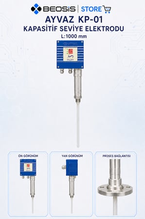AYVAZ KP-01 Kapasitif Seviye Elektrodu L:1000mm
