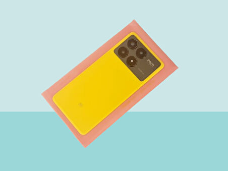 Tkgz - Xiaomi POXO X6 PRO Arka Pil Batarya Kapağı Kapak (FULL KAMERA LENSİ ) SARI