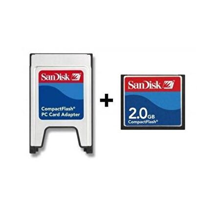 SANDİSK 2 GB COMPACT FLASH HAFIZA KARTI+ PCMCIA KART OKUYUCU