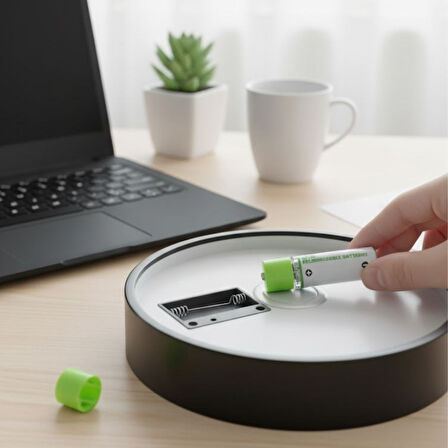 BUFFER® USB Şarjlı 1450mAh AA 1.2V Lityum Kalem Pil – 2’li Set, Tekrar Şarj Edilebilir Uzun Ömürlü D