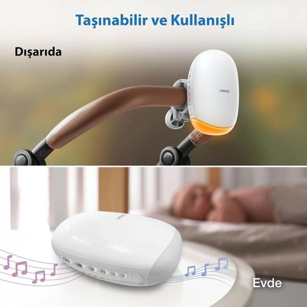 Vtech V-Hush™ Bebek Arabası Sallama Cihazı Bebek Arabası için Sesli ve Hareketli Yatıştırıcı - BC8611