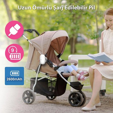 Vtech V-Hush™ Bebek Arabası Sallama Cihazı Bebek Arabası için Sesli ve Hareketli Yatıştırıcı - BC8611