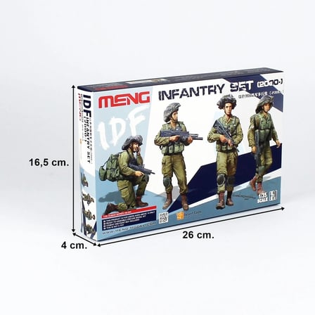 4 Adet 1/35 IDF Piyadesi (2000-) Figür Maketi, Meng HS-004
