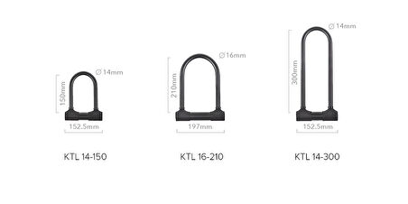 KOVIX KTL16-210BK ALARMLI U KİLİT