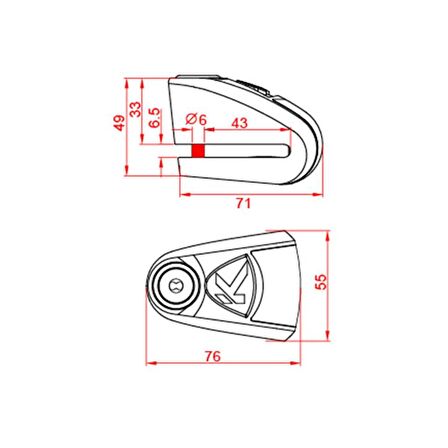 Kovıx KAL6-BM Alarmlı Disk Kilit