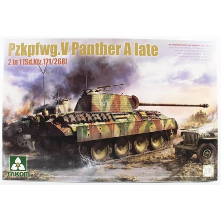 Takom 2176 Pzkpfwg.V Panther A Askeri Araç Maketi 1/35 Ölçek 2 in 1 Plastik