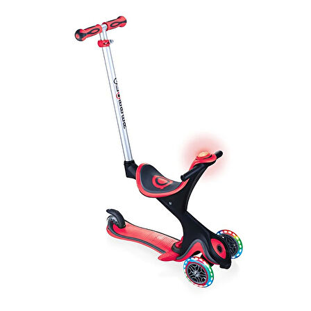 Globber Evo Comfort Play Işıklı Scooter - Kırmızı