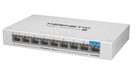 Keenetic Poe+ Switch 9, 1X1GBIT, 8X1GBIT Poe+ Port, Ieee 802.3AF/AT (MAX.30W/PORT), 120WATT