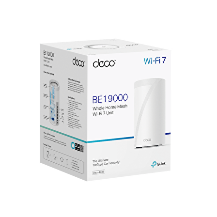 TP-Link Deco BE85 BE19000 Üç Bantlı (1-PAC) Tüm Ev Mesh Wi-Fi 7 Sistemi