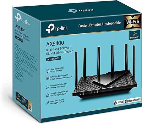 TP-Link Archer AX72, AX5400 Dual-Band Gigabit Wi-Fi 6 Router