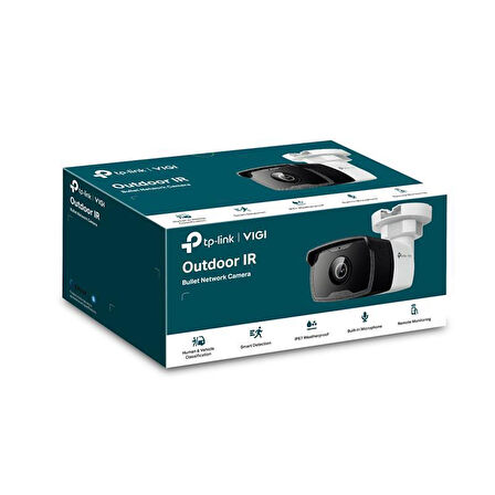 TP-Link VIGI C340 2.8mm 4MP Full-Color Bullet IP Kamera (1/3",30fps,FHD,H.265+)
