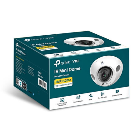 TP-Link VIGI C230I Mini 2.8mm 3MP IR Mini Dome IP Kamera (1/2.8",30fps,FHD,H265+)