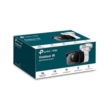 TP-Link VIGI C340I 2.8mm 4MP IR Bullet IP Kamera (1/3",30fps,FHD,H265+,PoE)