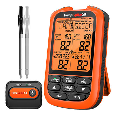 ThermoPro TP863B 2Problu Zamanlayıcılı 610m Kablosuz Barbekü/Mangal Profesyonel Pişirme Termometresi