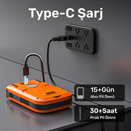 ThermoPro TP863B 2Problu Zamanlayıcılı 610m Kablosuz Barbekü/Mangal Profesyonel Pişirme Termometresi