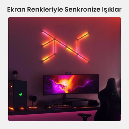 Nanoleaf Akıllı RGBW Led Işık Şerit Genişletme Paketi App Kontrollü,3 Parça, Beyaz, Google Home, Alexa, Razer Chroma, Apple Home Destekli