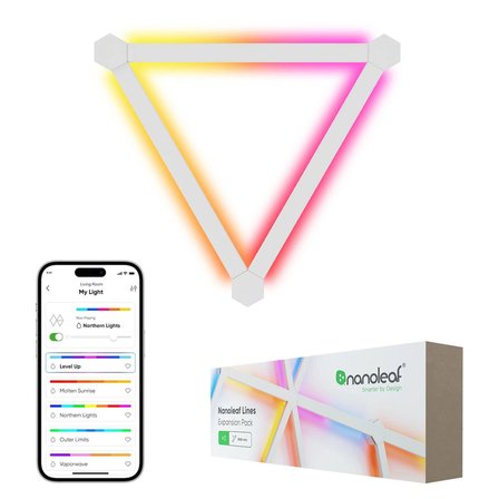 Nanoleaf Akıllı RGBW Led Işık Şerit Genişletme Paketi App Kontrollü,3 Parça, Beyaz, Google Home, Alexa, Razer Chroma, Apple Home Destekli