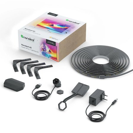 Nanoleaf 4D Tv Arkası Akıllı Led Şerit Aydınlatma Başlangıç Paketi App Kontrollü 5.2m Maks 85inç,Google Home, Alexa, Razer Chroma, Apple Home Destekli