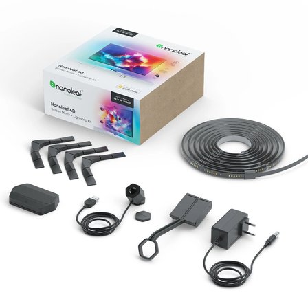 Nanoleaf 4D Akıllı Tv Arkası Led Şerit Aydınlatma Başlangıç Paketi App Kontrollü 4m Maks 65inç,Google Home, Alexa, Razer Chroma, Apple Home Destekli