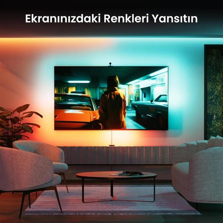 Nanoleaf 4D Akıllı Tv Arkası Led Şerit Aydınlatma Başlangıç Paketi App Kontrollü 4m Maks 65inç,Google Home, Alexa, Razer Chroma, Apple Home Destekli