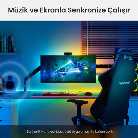 Nanoleaf Akıllı RGB Şerit Led Matter, App Kontrollü, Google Home, Alexa, Apple Home Destekli